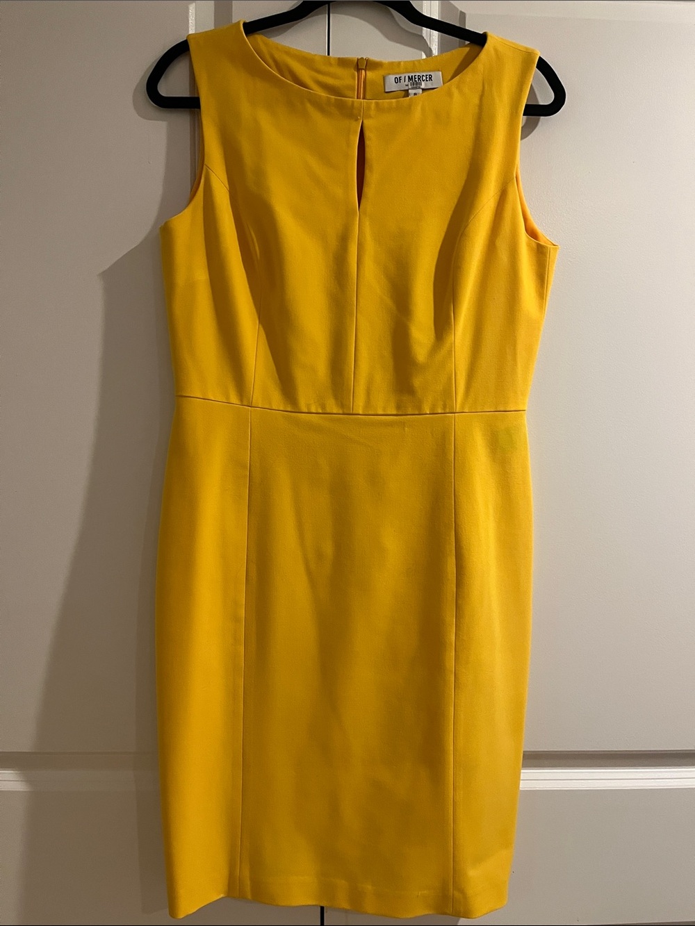 Yellow Sleeveless Sheath Dress